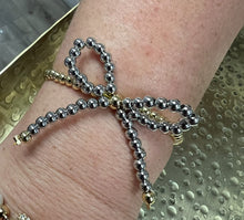 Load image into Gallery viewer, CK Designs Gold Beaded Bow Bracelet