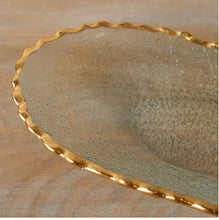 Load image into Gallery viewer, Seward Oval Serving Tray Clear/Gold