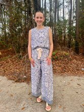 Load image into Gallery viewer, Woven Print Set with Wide Leg pants and top with back buttons