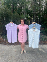 Load image into Gallery viewer, SY1077 Button Down Washed Twill Shirt Dress