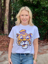 Load image into Gallery viewer, Sequin Front And Back Vintage Tiger/ Louisiana State University Top