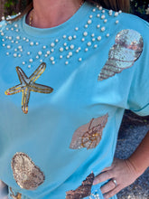 Load image into Gallery viewer, Sequin Seashells and Pearls Short Set