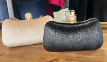 Load image into Gallery viewer, Velvet Evening Bag with Pearl Rhinestone detail