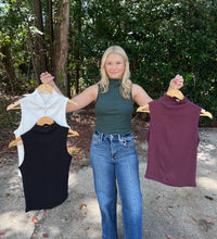 Load image into Gallery viewer, Mock Neck Sleeveless Knit Top