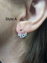 Load image into Gallery viewer, Pink Christmas Studs