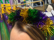 Load image into Gallery viewer, Purple Green and Gold Pom Headband