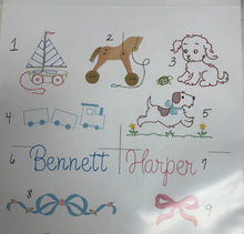 Load image into Gallery viewer, Avery's Accents Diaper Set with Embroidery
