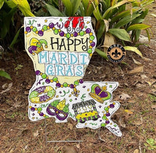 Load image into Gallery viewer, Drez Mardi Gras Yard Stakes
