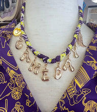 Load image into Gallery viewer, Game Day Charm Braided Fabric Necklace