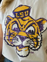 Load image into Gallery viewer, Sequin Front And Back Vintage Tiger/ Louisiana State University Top