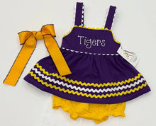 Load image into Gallery viewer, Avery's Accents Embroidered Youth Game Day Dress