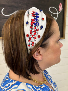 AMERICA  beaded headband