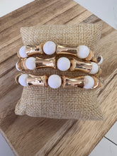 Load image into Gallery viewer, Set of 3 Natural Stone Stretch Bracelets