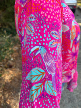 Load image into Gallery viewer, Gigi Front tie kimono sleeve top in Jungle Party