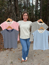 Load image into Gallery viewer, Striped Capped Sleeve Top