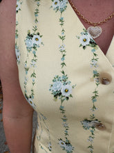 Load image into Gallery viewer, Floral Denim Dress in Lemon