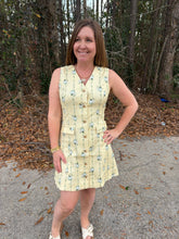 Load image into Gallery viewer, Floral Denim Dress in Lemon