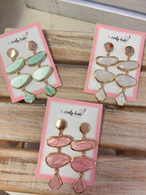Load image into Gallery viewer, Pearlized Triple Drop Earrings