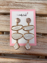 Load image into Gallery viewer, Pearlized Triple Drop Earrings