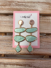 Load image into Gallery viewer, Pearlized Triple Drop Earrings