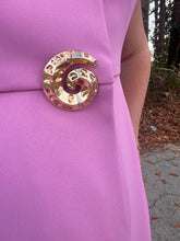 Load image into Gallery viewer, Pink Swirl Button Down Midi Dress