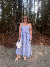 Load image into Gallery viewer, Floral Scallop Trim Maxi Dress
