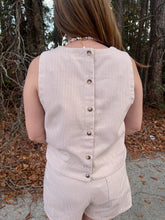 Load image into Gallery viewer, Oatmeal Striped Tank and Skort Set