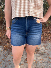 Load image into Gallery viewer, Risen High Rise Raw Cut Hem Side Slit Shorts