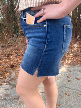 Load image into Gallery viewer, Risen High Rise Raw Cut Hem Side Slit Shorts