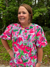 Load image into Gallery viewer, SY6732-T Puff Short Sleeve Floral Print Shirt
