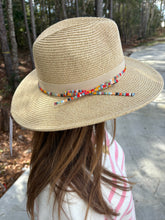 Load image into Gallery viewer, Multicolor Trim Bow Band Woven Summer Hat