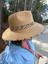 Load image into Gallery viewer, Two Tone Geometric Animal Print Sun Hat