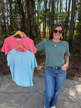 Load image into Gallery viewer, Raw Seam Raglan Short Sleeve Tee