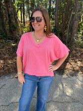 Load image into Gallery viewer, V neck everyday top with side slits