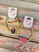 Load image into Gallery viewer, Blissful Beads Patriotic Plated Bracelets