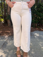 Load image into Gallery viewer, Risen TC Crop Wide Floral Embellished Pant