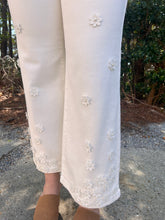 Load image into Gallery viewer, Risen TC Crop Wide Floral Embellished Pant