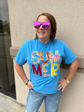 Load image into Gallery viewer, Summer Sequin Patch T Shirt