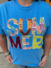 Load image into Gallery viewer, Summer Sequin Patch T Shirt
