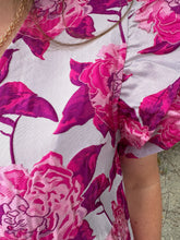 Load image into Gallery viewer, Layered cap sleeves floral jacquard shift dress