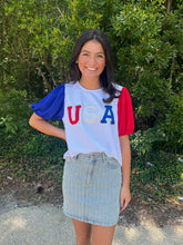 Load image into Gallery viewer, SY7284 French Terry USA Patch Top