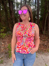 Load image into Gallery viewer, Nomi Floral Smocked Peplum Top