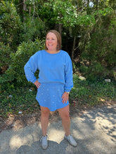 Load image into Gallery viewer, SY7150-SH Pearl Knit Skort set with Elastic Waistband and long sleeve top