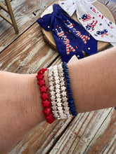Load image into Gallery viewer, USA 5 Row Star Patriot Bracelet set