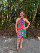 Load image into Gallery viewer, Floral Halter Mini Dress