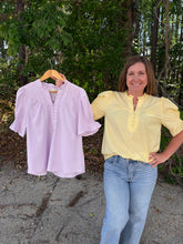 Load image into Gallery viewer, Short Smocked Sleeve Top