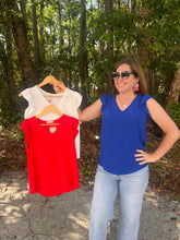 Load image into Gallery viewer, V Neck Ruffle Detail Top