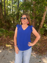 Load image into Gallery viewer, V Neck Ruffle Detail Top