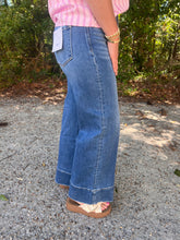 Load image into Gallery viewer, Vervet -Golden Aura High Rise Ankle Wide Trouser
