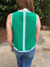 Load image into Gallery viewer, Solid sleeveless knit top featuring contrast binding trim